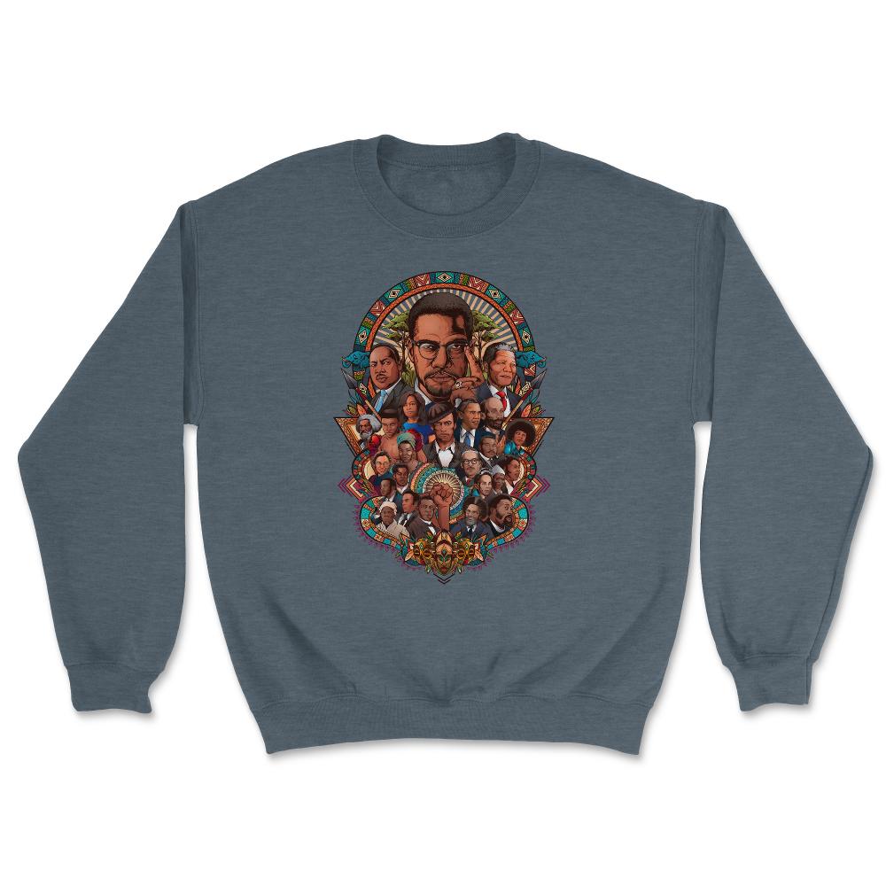 Black History Leaders Collage Inspirational African American - Unisex Sweatshirt - Dark Grey Heather