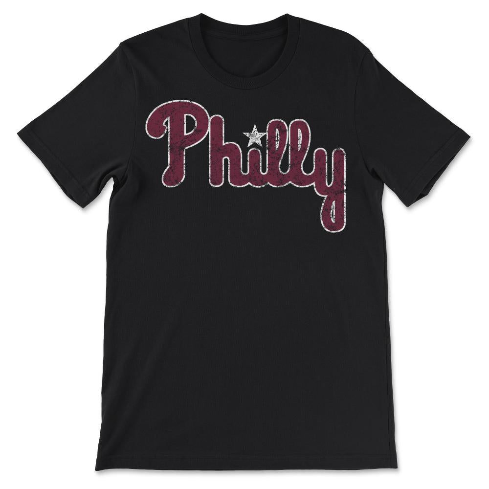 Throwback Philadelphia Baseball Philly PA Retro Fan - Unisex T-Shirt - Black