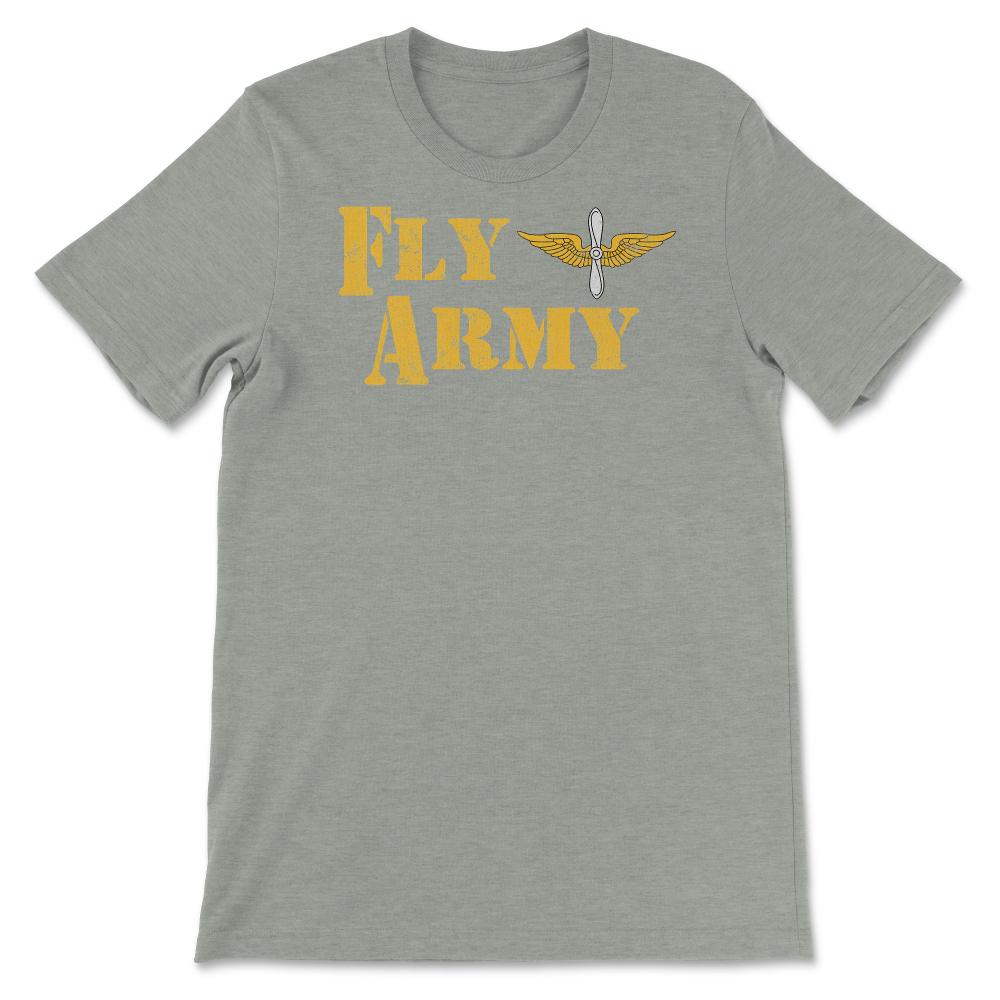 Vintage Fly Army Military Pilot Army Aviation Branch - Unisex T-Shirt - Grey Heather