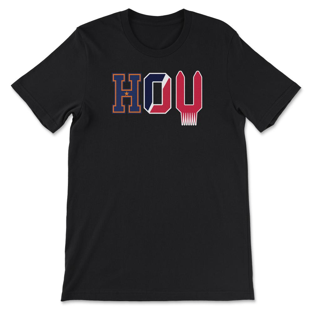 Houston Texas Sports Fan Three Letter City Abbreviation - Unisex T-Shirt - Black