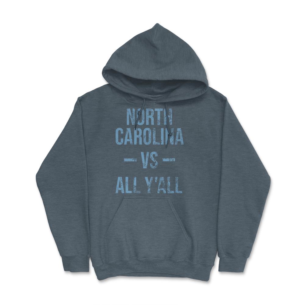 North Carolina Vs All Y'All Vintage Weathered Southerner Sports Fan - Hoodie - Dark Grey Heather