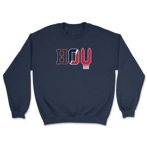 Houston Texas Sports Fan Three Letter City Abbreviation - Unisex Sweatshirt - Navy