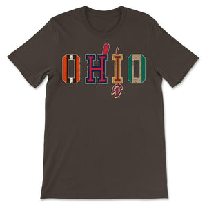 OHIO Sports Forever Vintage Cleveland & Athens Fan Gift - Unisex T-Shirt - Brown