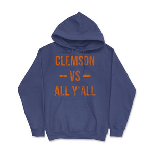 Clemson Vs All Y'All Vintage Weathered Southerner South Carolina - Hoodie - Purple