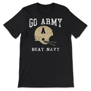 Go Army Beat Navy America's Game Vintage Football Helmet - Unisex T-Shirt - Black