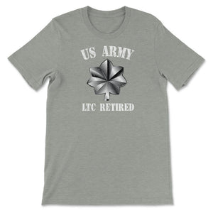 Retired Army Lieutenant Colonel Military Veteran Retiree - Unisex T-Shirt - Grey Heather