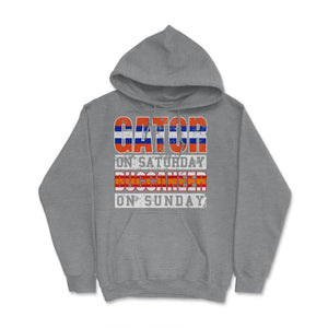 Gator on Saturday Buccaneer on Sunday - Hoodie - Grey Heather