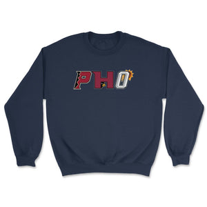 Phoenix Arizona Sports Fan Three Letter City Abbreviation - Unisex Sweatshirt - Navy