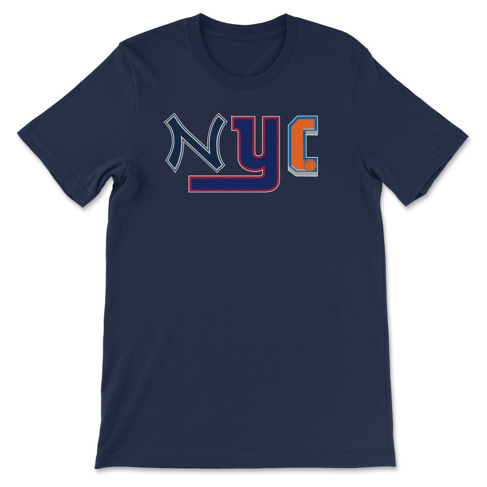 New York City Sports Fan Three Letter City Abbreviation - Unisex T-Shirt - Navy