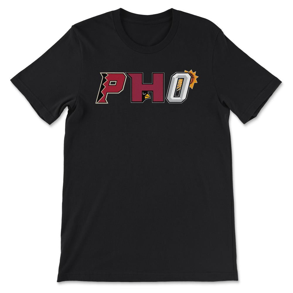 Phoenix Arizona Sports Fan Three Letter City Abbreviation - Unisex T-Shirt - Black