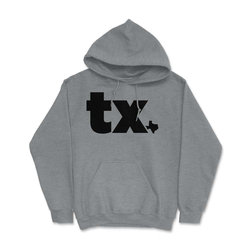 Texas Two Letter State Abbreviation Unique Resident - Hoodie - Grey Heather