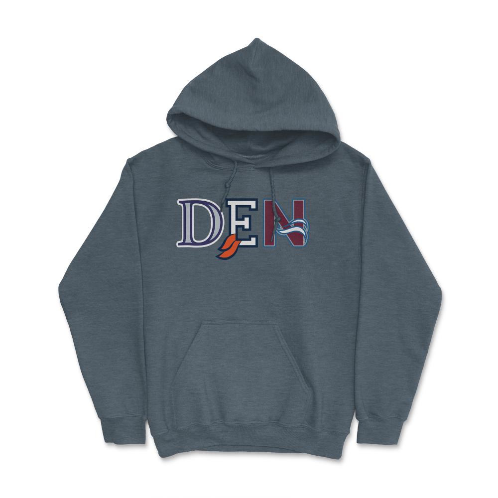 Denver Colorado Sports Fan Three Letter City Abbreviation - Hoodie - Dark Grey Heather