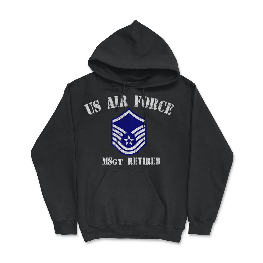 Vintage Retired Air Force Master Sergeant Military Veteran Retiree - Hoodie - Black