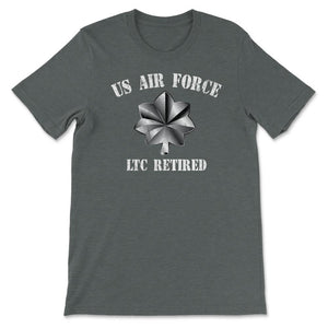 Vintage Retired Air Force Lieutenant Colonel Military Veteran Retiree - Unisex T-Shirt - Dark Grey Heather