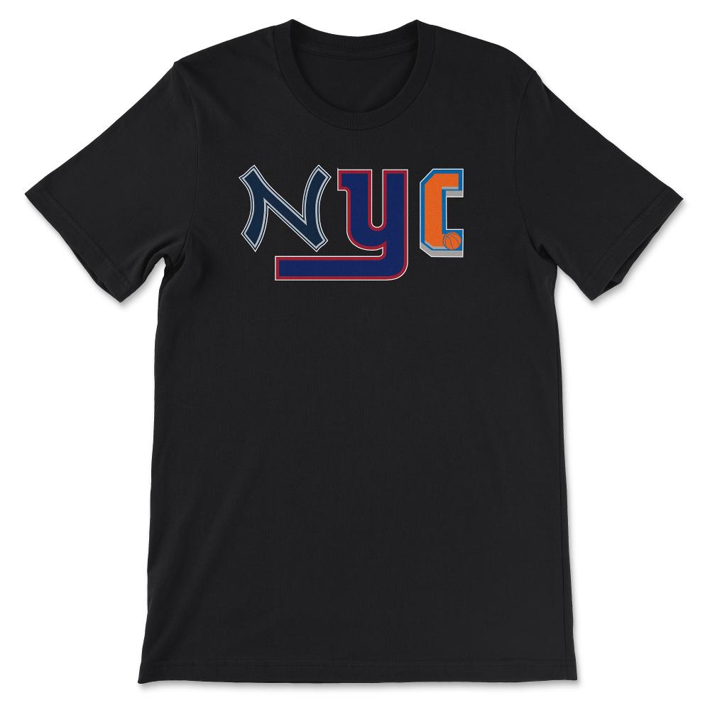 New York City Sports Fan Three Letter City Abbreviation - Unisex T-Shirt - Black