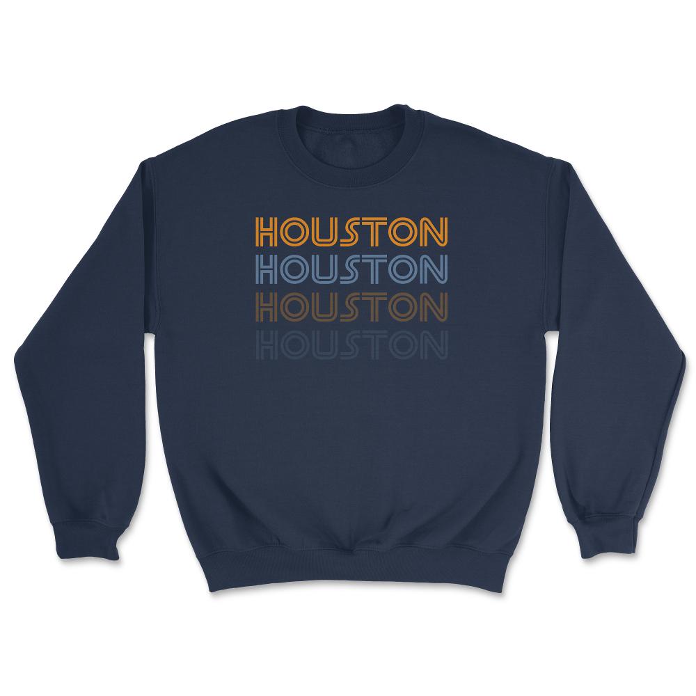 Houston Texas Soccer Retro Style Color Fade Futbol Club Fan - Unisex Sweatshirt - Navy