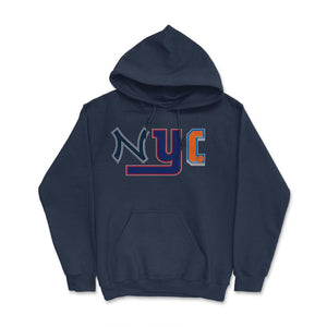 New York City Sports Fan Three Letter City Abbreviation - Hoodie - Navy