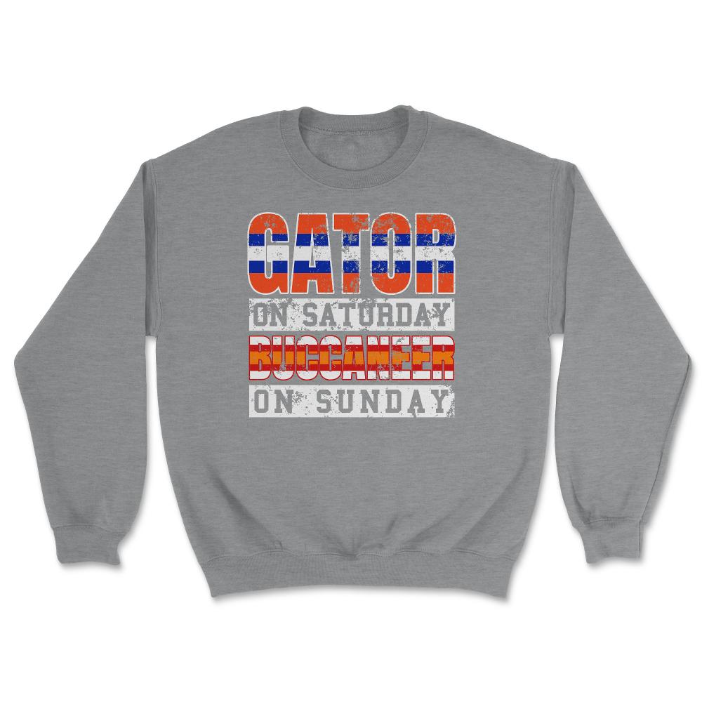 Gator on Saturday Buccaneer on Sunday - Unisex Sweatshirt - Grey Heather