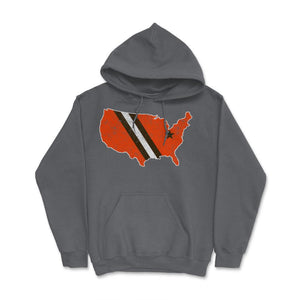 Cleveland Nation Football Fan Weathered Gift - Hoodie - Smoke Grey