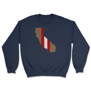 Vintage San Francisco California Football City Skyline Gameday - Unisex Sweatshirt - Navy
