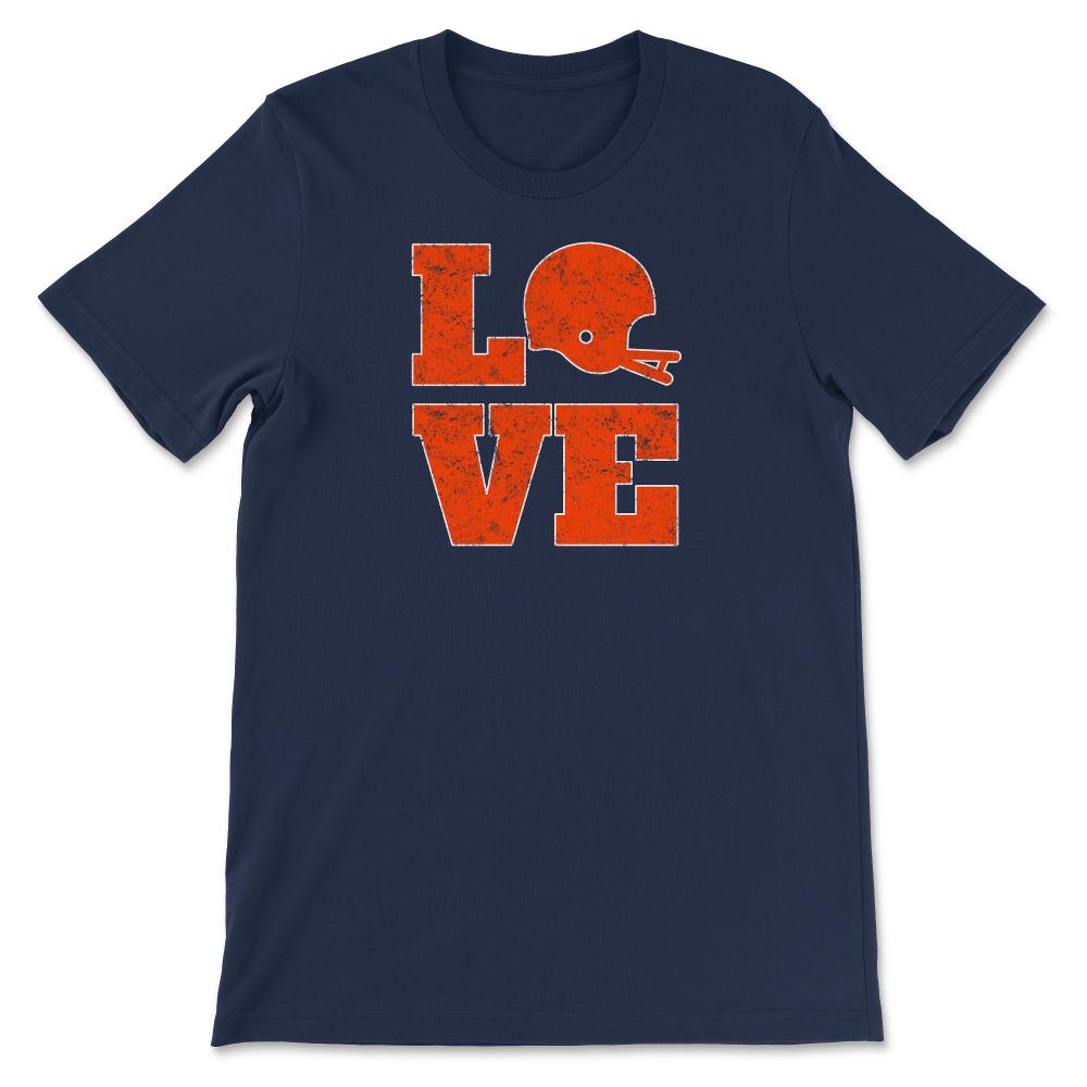 Cleveland Football LOVE Vintage Helmet Ohio Football Fan Gift - Unisex T-Shirt - Navy