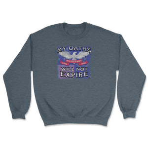 Military Veteran & Mason "My Oaths Will Not Expire" US Masonic Flag - Unisex Sweatshirt - Dark Grey Heather