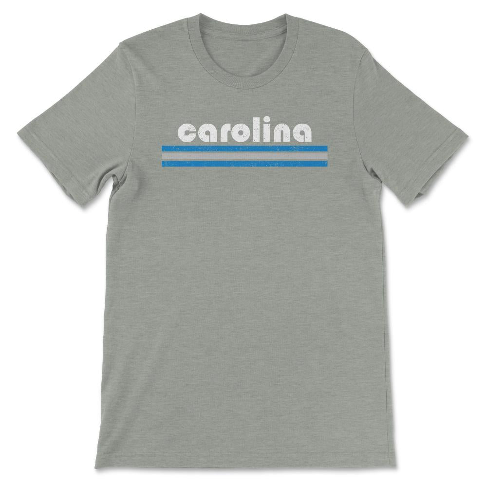 Vintage North Carolina Retro Three Stripe Weathered - Unisex T-Shirt - Grey Heather