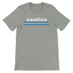 Vintage North Carolina Retro Three Stripe Weathered - Unisex T-Shirt - Grey Heather