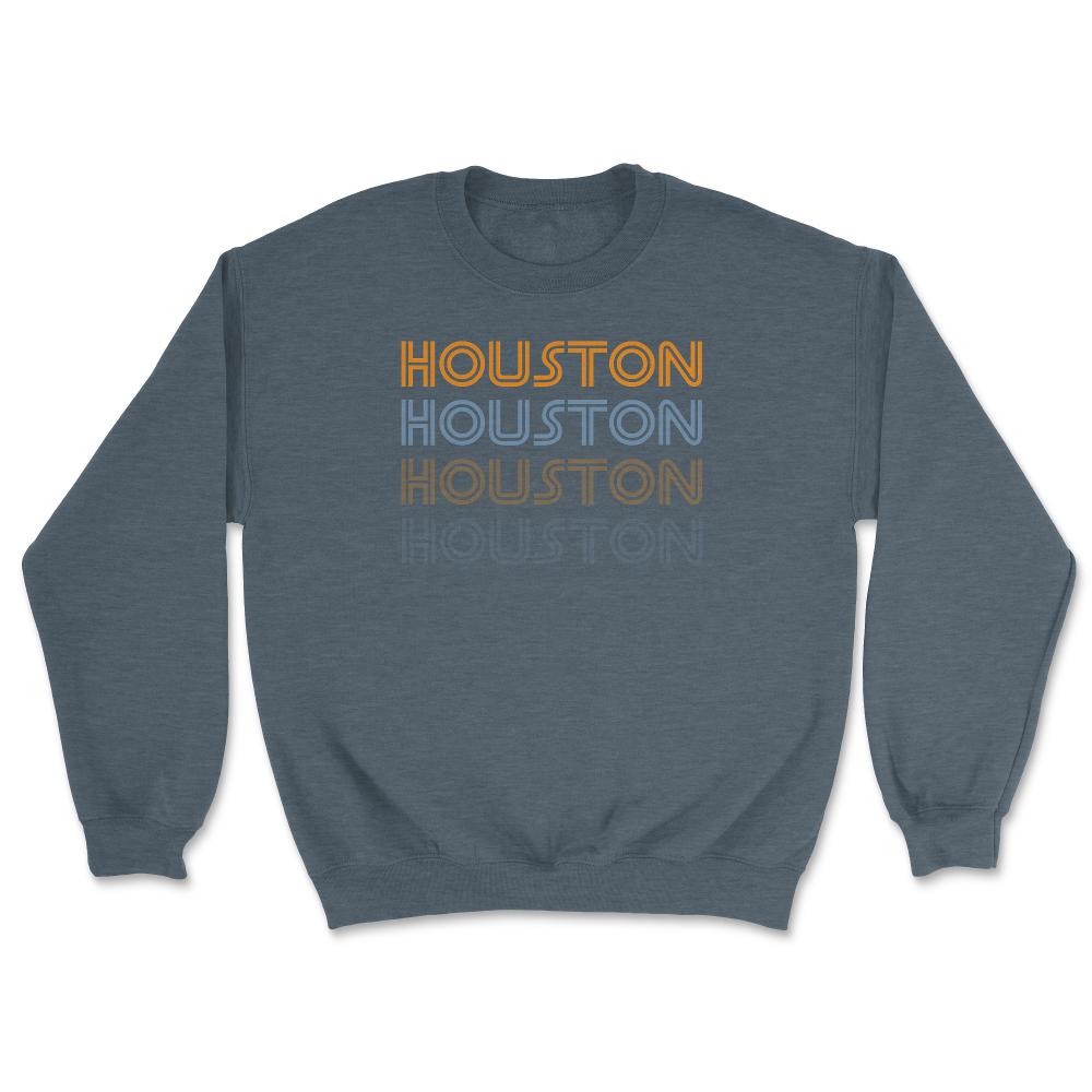 Houston Texas Soccer Retro Style Color Fade Futbol Club Fan - Unisex Sweatshirt - Dark Grey Heather