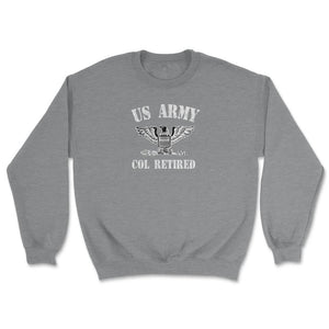 Retired Army Full Bird Colonel Military Veteran Retiree - Unisex Sweatshirt - Grey Heather