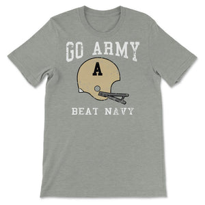 Go Army Beat Navy America's Game Vintage Football Helmet - Unisex T-Shirt - Grey Heather