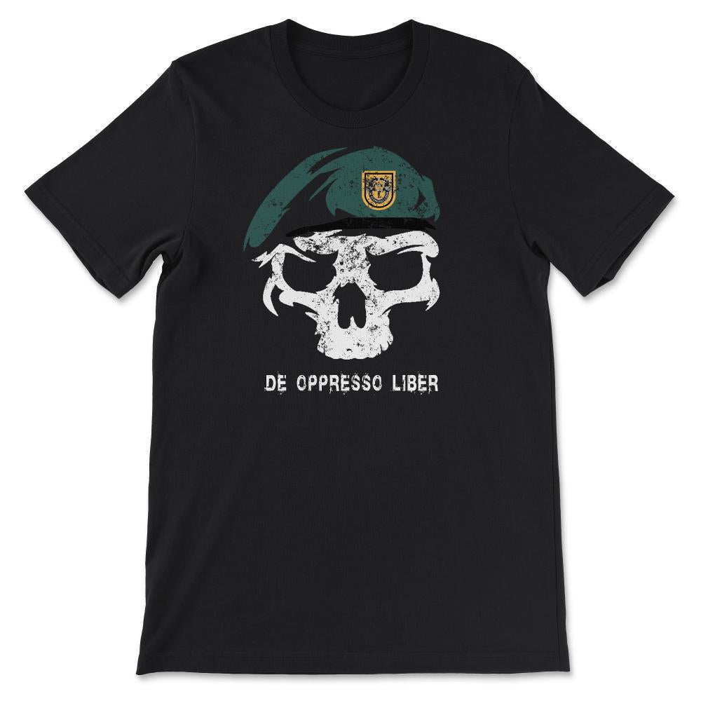 Army Special Forces De Oppresso Liber Green Beret 1st SFG Airborne - Unisex T-Shirt - Black