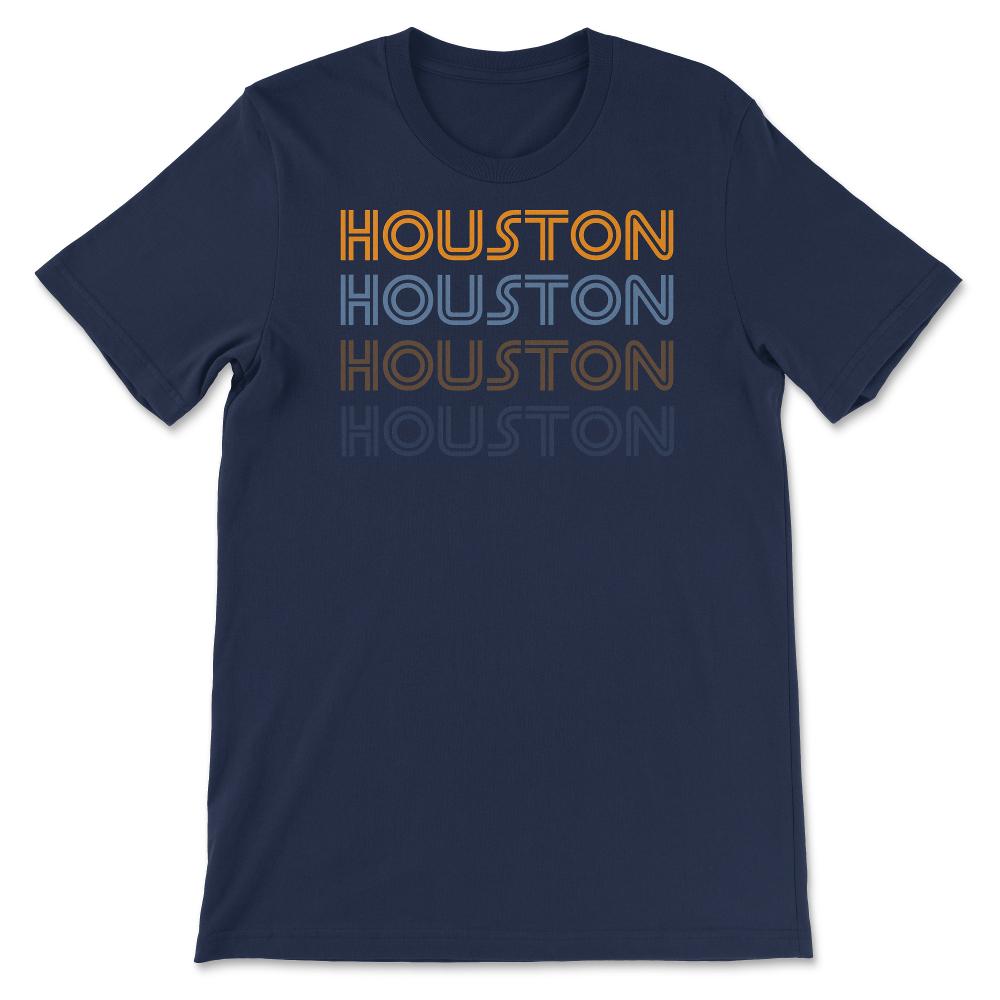 Houston Texas Soccer Retro Style Color Fade Futbol Club Fan - Unisex T-Shirt - Navy