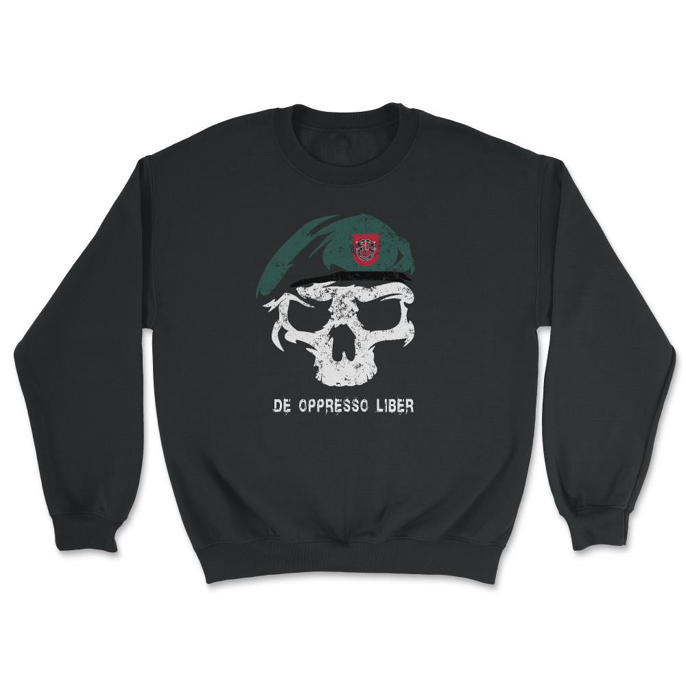 Army Special Forces De Oppresso Liber Green Beret 7th SFG Airborne - Unisex Sweatshirt - Black