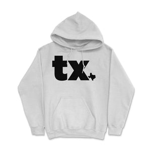 Texas Two Letter State Abbreviation Unique Resident - Hoodie - White