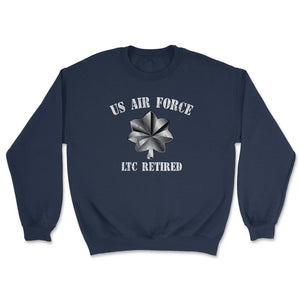 Vintage Retired Air Force Lieutenant Colonel Military Veteran Retiree - Unisex Sweatshirt - Navy