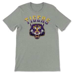 Tigers Football Louisiana Fan - Unisex T-Shirt - Grey Heather