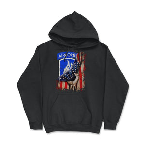 173rd Airborne Brigade US Flag Tear Airborne Paratrooper - Hoodie - Black