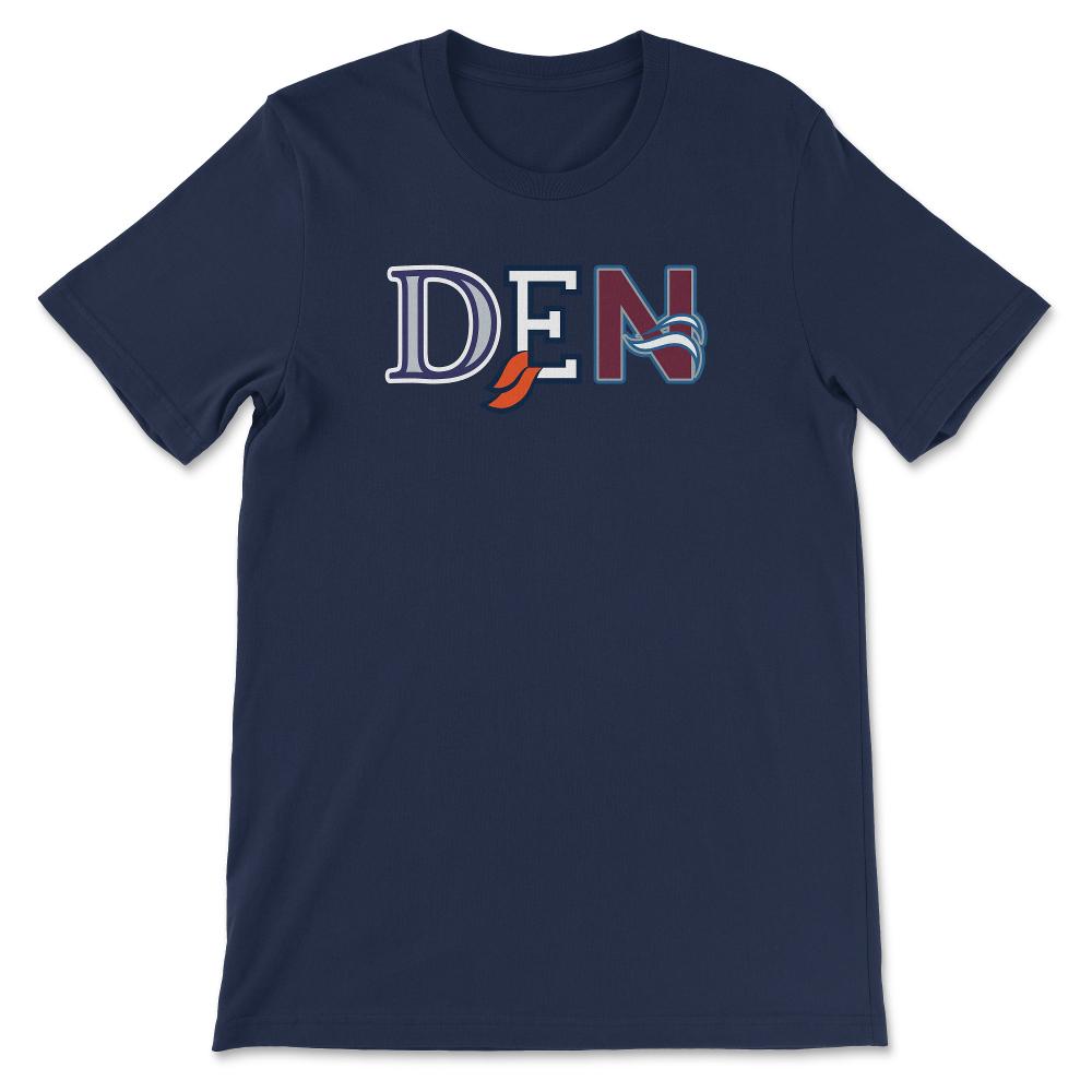 Denver Colorado Sports Fan Three Letter City Abbreviation - Unisex T-Shirt - Navy