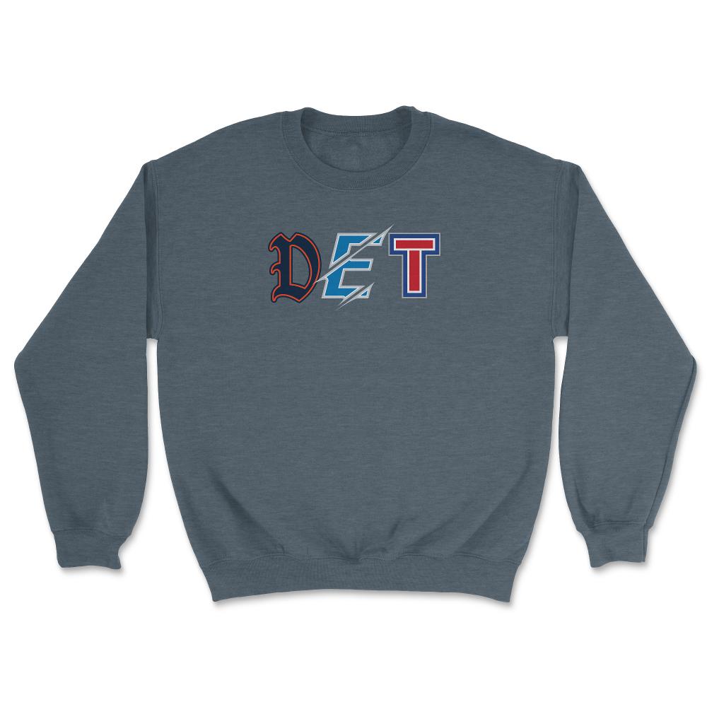 Detroit Michigan Sports Fan Three Letter City Abbreviation - Unisex Sweatshirt - Dark Grey Heather