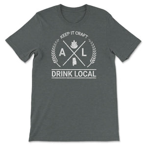 Drink Local Alabama Vintage Craft Beer Brewing - Unisex T-Shirt - Dark Grey Heather