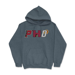 Phoenix Arizona Sports Fan Three Letter City Abbreviation - Hoodie - Dark Grey Heather