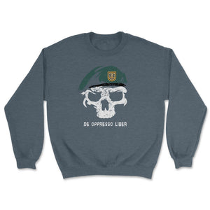 Army Special Forces De Oppresso Liber Green Beret 1st SFG Airborne - Unisex Sweatshirt - Dark Grey Heather