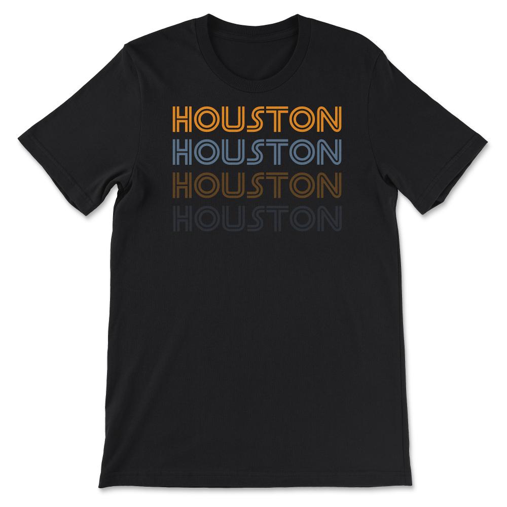 Houston Texas Soccer Retro Style Color Fade Futbol Club Fan - Unisex T-Shirt - Black