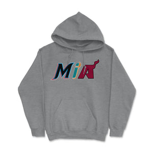 Miami Florida Sports Fan Three Letter City Abbreviation - Hoodie - Grey Heather