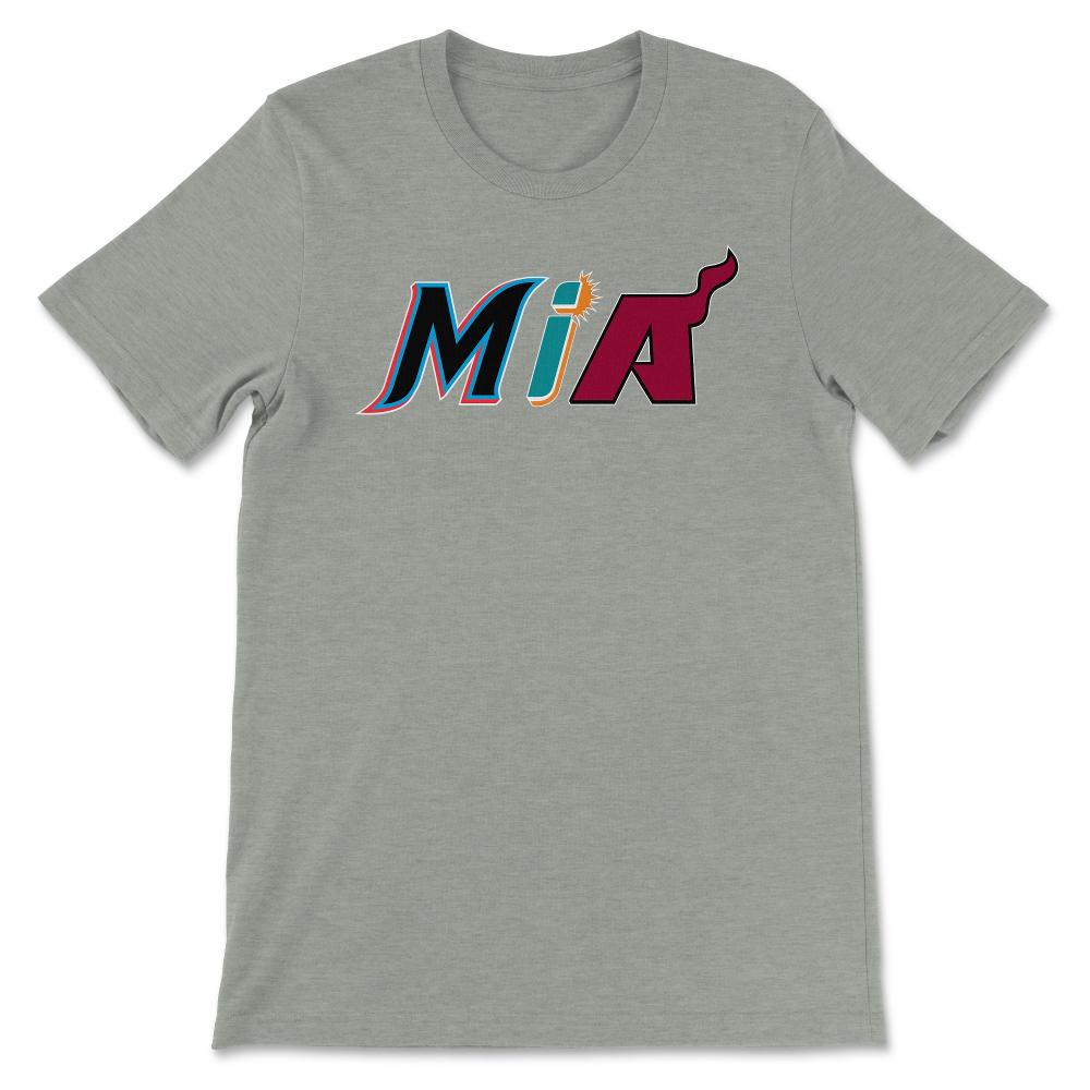 Miami Florida Sports Fan Three Letter City Abbreviation - Unisex T-Shirt - Grey Heather