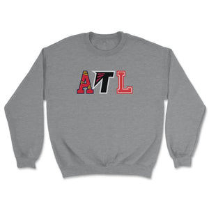 Atlanta Georgia Sports Fan Three Letter City Abbreviation - Unisex Sweatshirt - Grey Heather