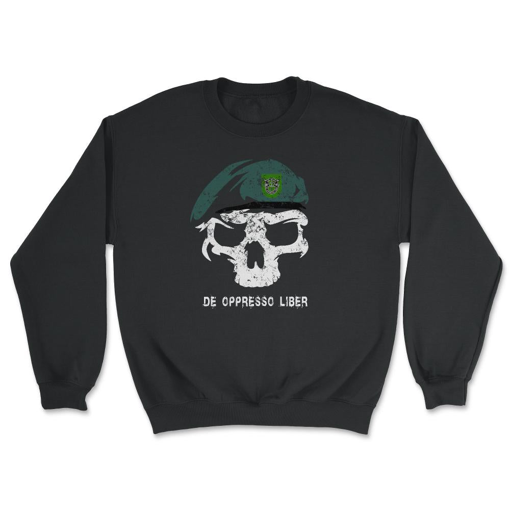 Army Special Forces De Oppresso Liber Green Beret 10th SFG Airborne - Unisex Sweatshirt - Black