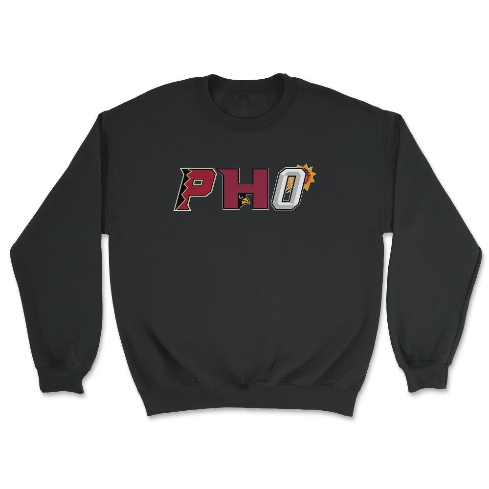 Phoenix Arizona Sports Fan Three Letter City Abbreviation - Unisex Sweatshirt - Black