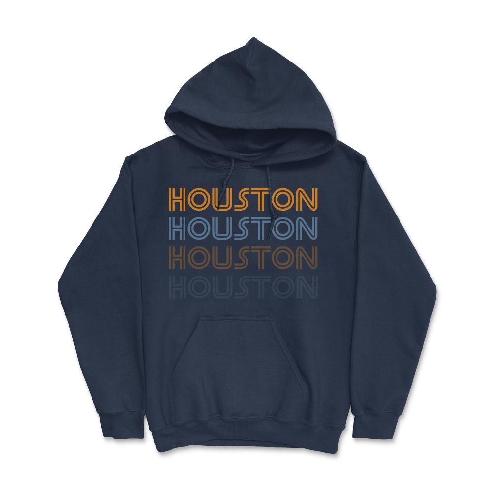 Houston Texas Soccer Retro Style Color Fade Futbol Club Fan - Hoodie - Navy